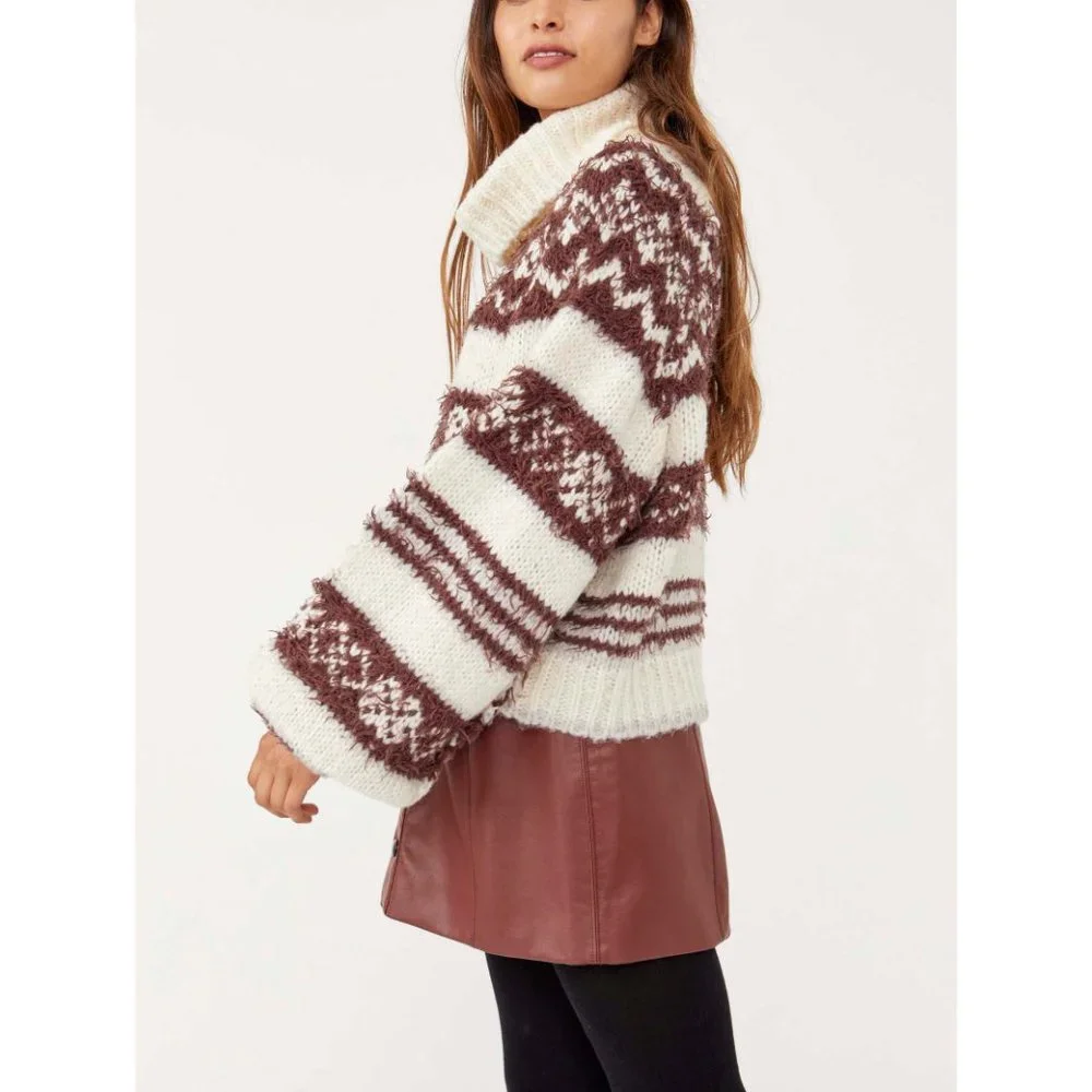 🎉LAST CHANCE🎉 NWT Free People Check Me Out Pullover / Winter Fog Combo - Picture 3 of 7